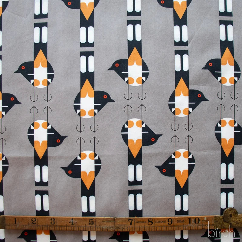 Woodland Wonders by Charley Harper : Spotted Tail Blackbird Shroom CH-464-SHROOM