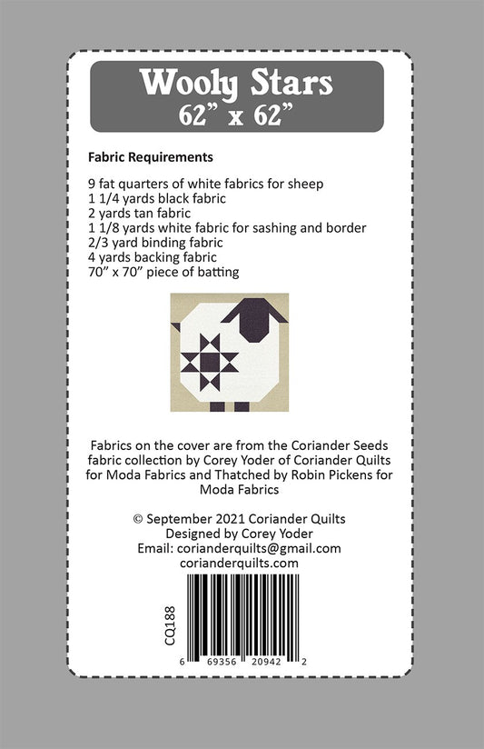 Wooly Stars Quilt Pattern by Coriander Quilts - Special Order