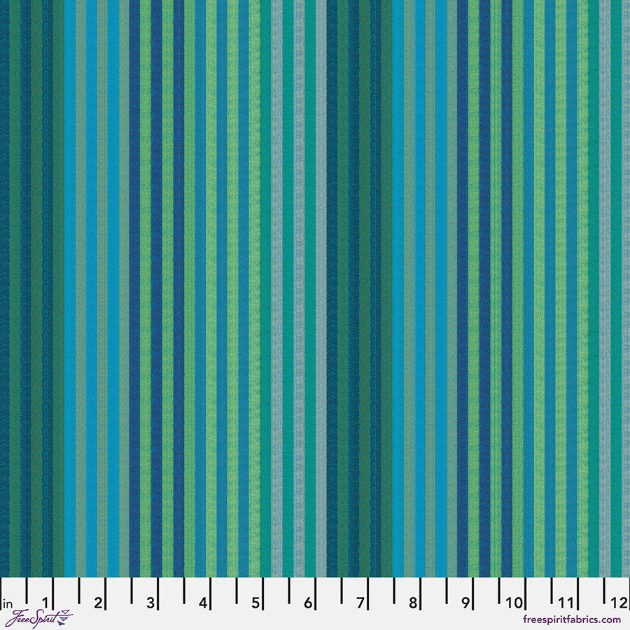 Woven Stripes by Kaffe Fassett : Caterpillar Stripe Aqua WSGP001.AQUA