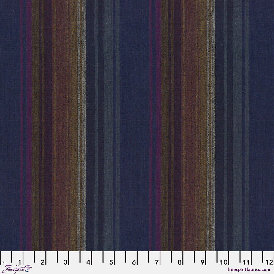 Woven Stripes by Kaffe Fassett : Exotic Stripe Midnight WSGP004.MIDNIGHT