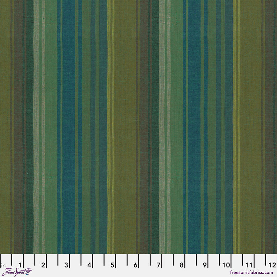 Woven Stripes by Kaffe Fassett : Exotic Stripe Teal WSGP004.TEAL