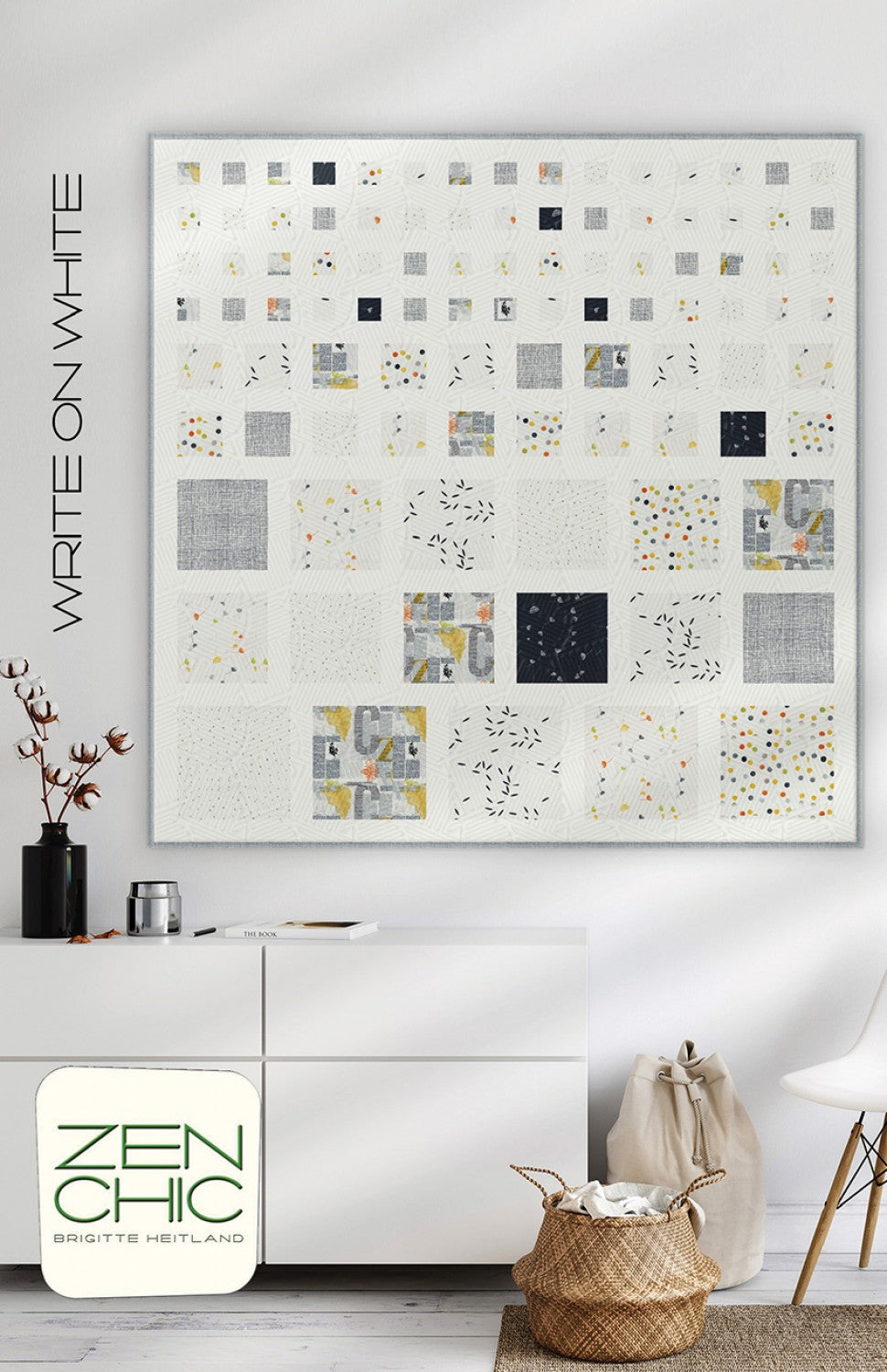 Write On White Quilt Pattern by Zen Chic