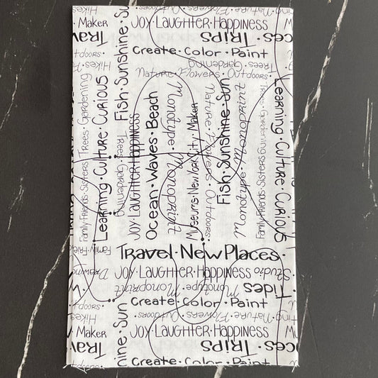 Writing on the Wall by Sarah Sczepanski Artxtiles : Going Places PWSS999.WHITE