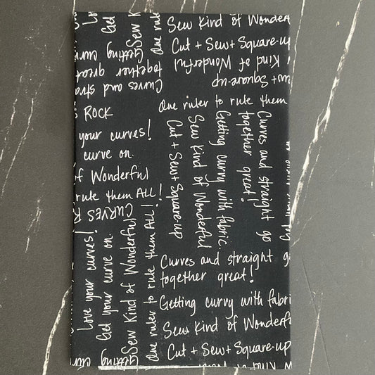 Writing on the Wall by Sew Kind of Wonderful : Curves PWSK999.BLACK