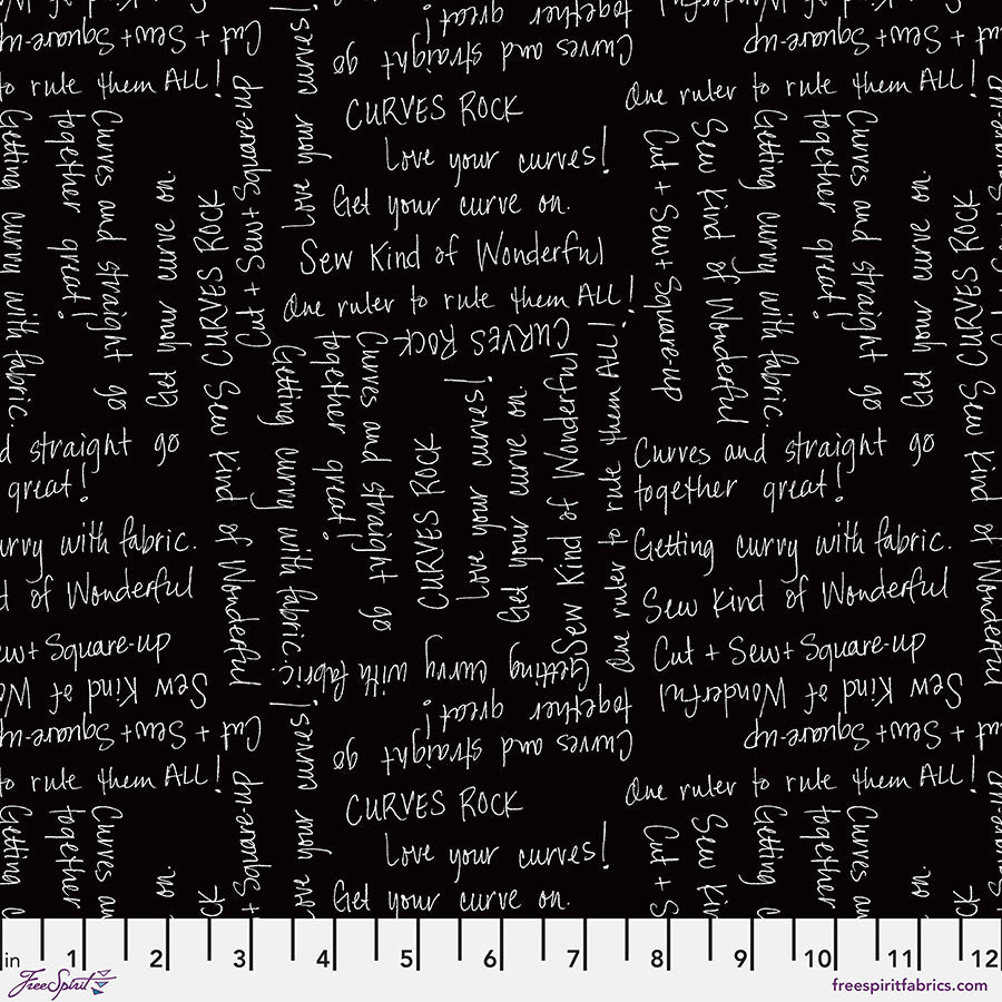 Writing on the Wall by Sew Kind of Wonderful : Curves PWSK999.BLACK