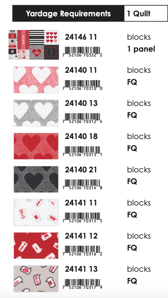 XOXO by April Rosenthal : Words to Live By Quilt Kit