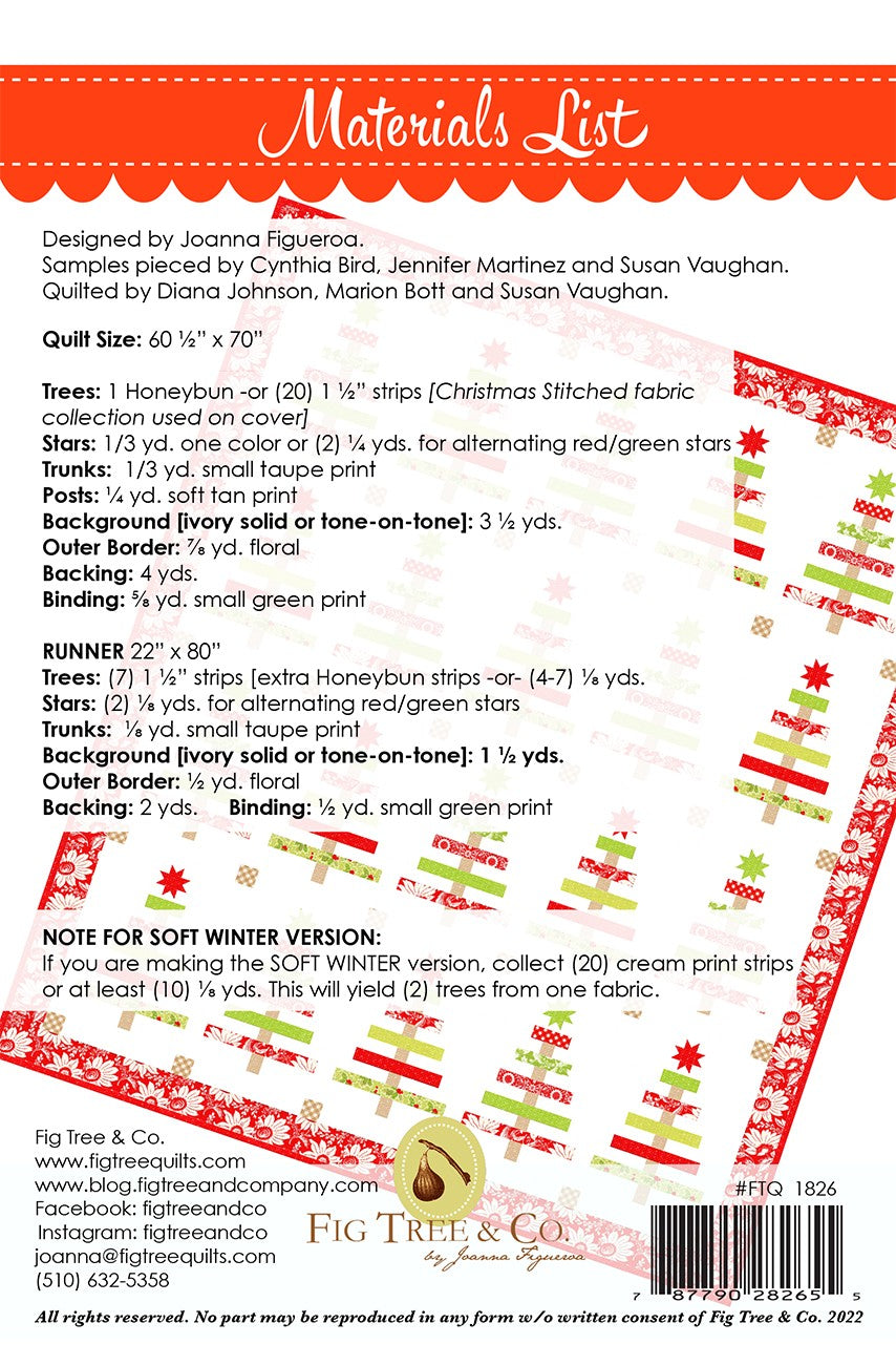 Yuletide Spruce Quilt Pattern by Fig Tree & Co.