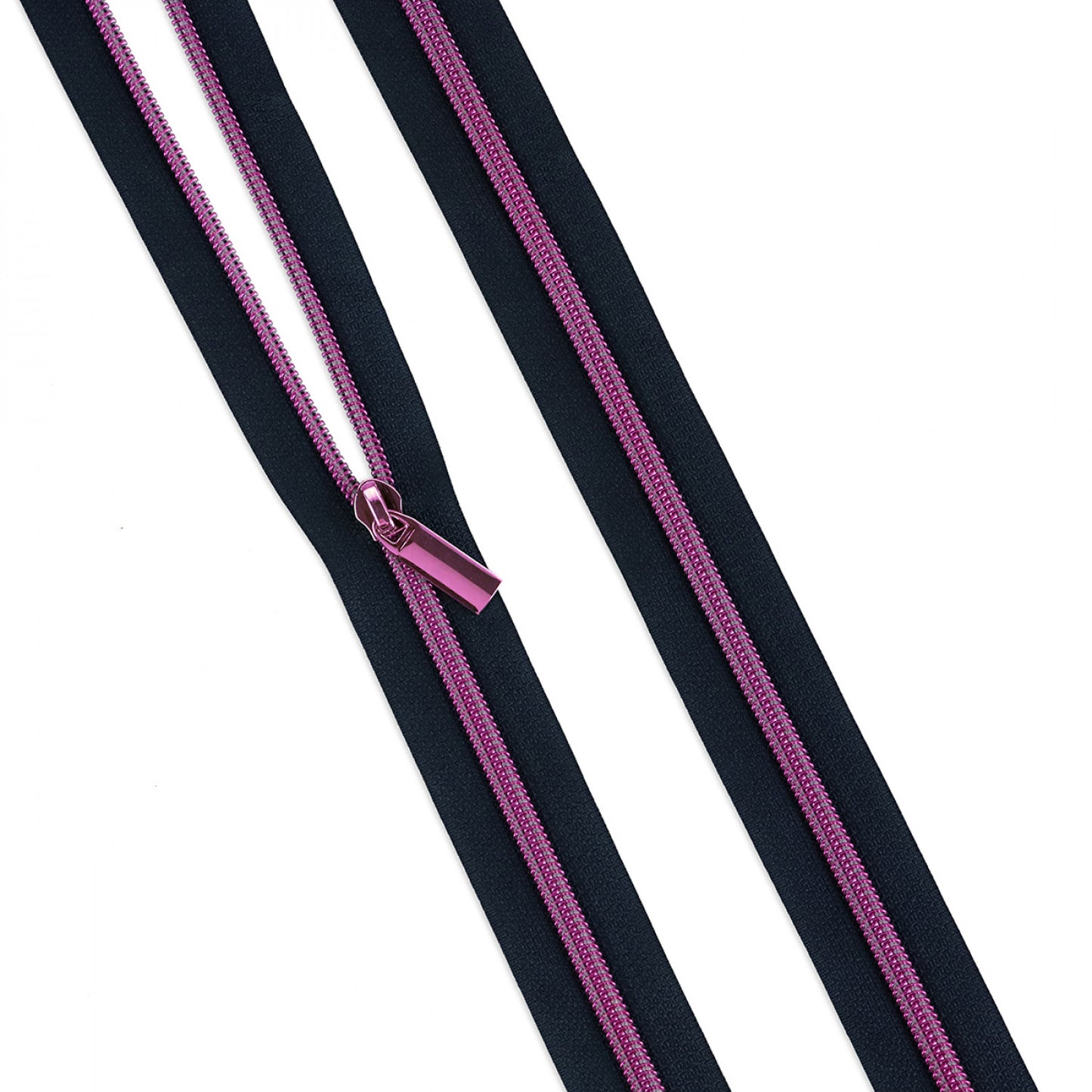 Tula Pink Coil Zipper w/ Pulls Navy #5 Nylon - Special Order