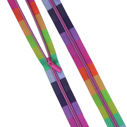 Tula Pink Floral Reef Collection: 3 Yards of #5 Zippers Smooth Sailing (Estimated arrival May 2026)