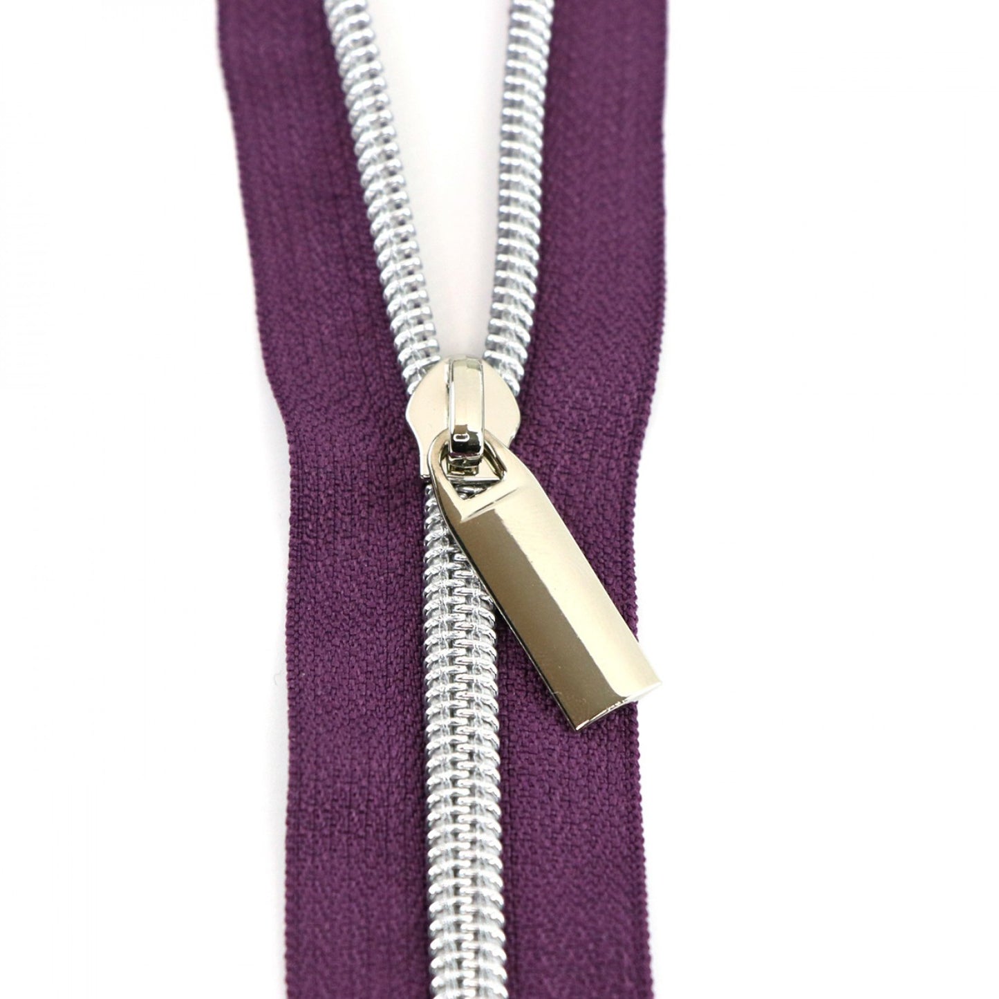 Nylon Coil Zippers: 3 Yards with 9 Pulls Purple #5 - Special Order - Multiple Colors