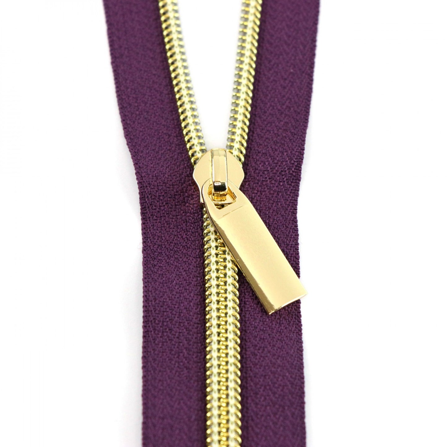 Nylon Coil Zippers: 3 Yards with 9 Pulls Purple #5 - Special Order - Multiple Colors