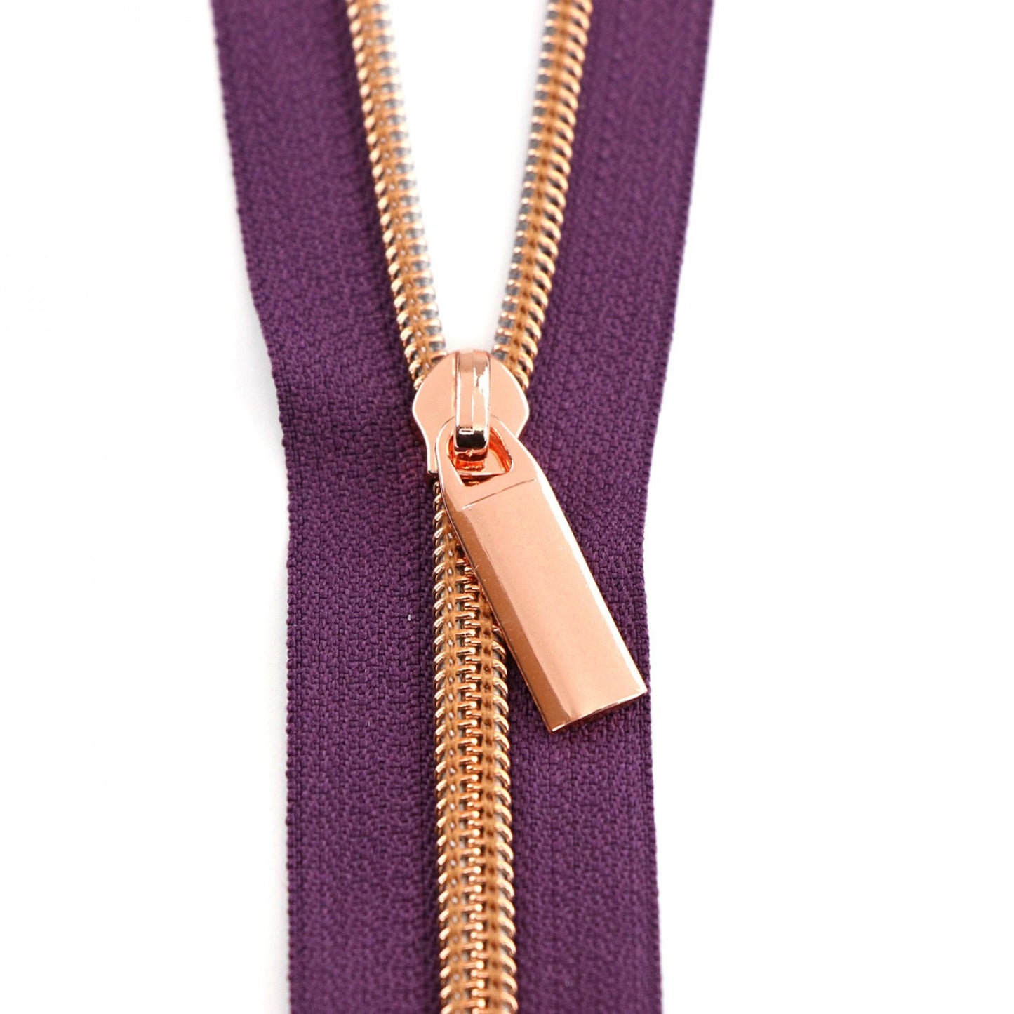 Nylon Coil Zippers: 3 Yards with 9 Pulls Purple #5 - Special Order - Multiple Colors