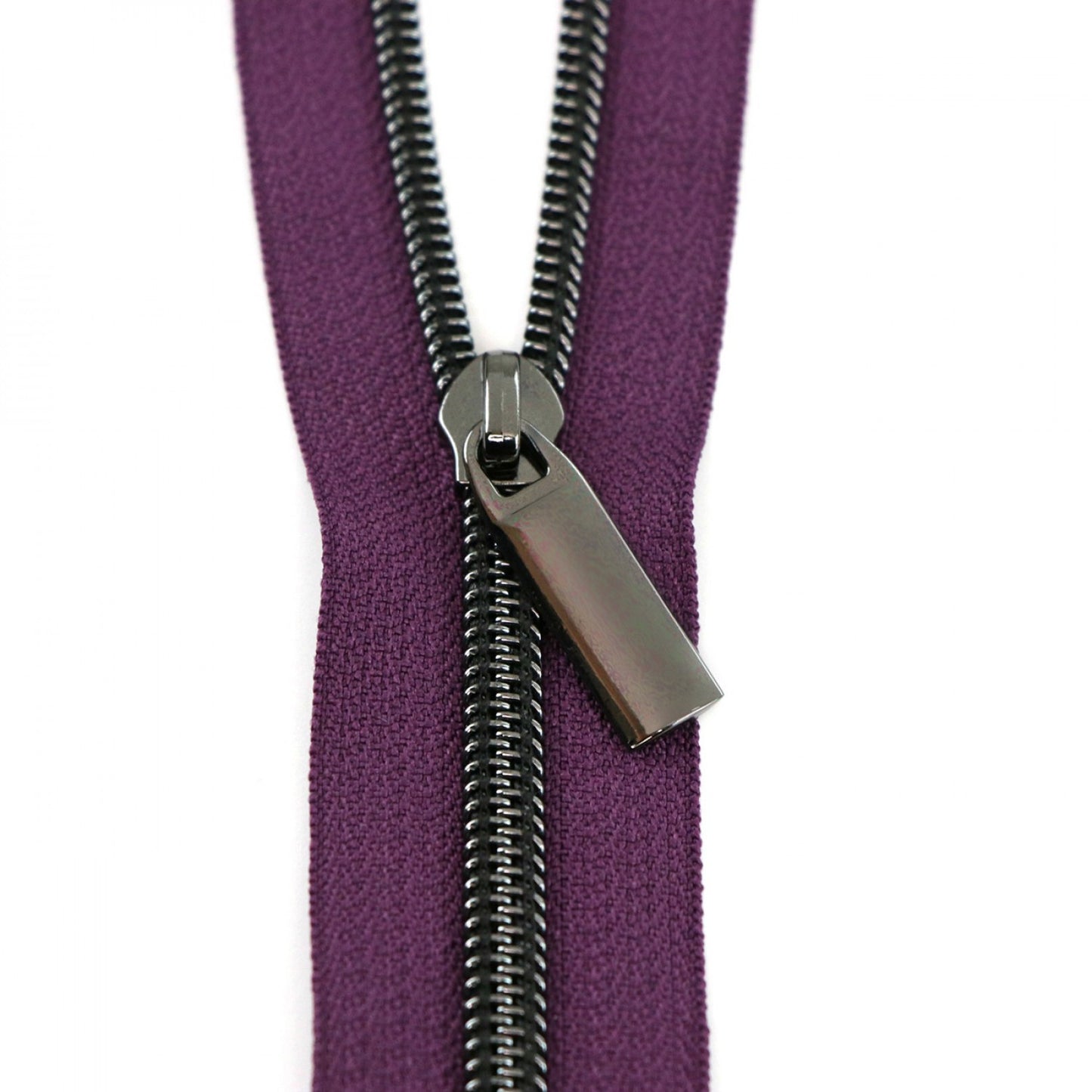 Nylon Coil Zippers: 3 Yards with 9 Pulls Purple #5 - Special Order - Multiple Colors