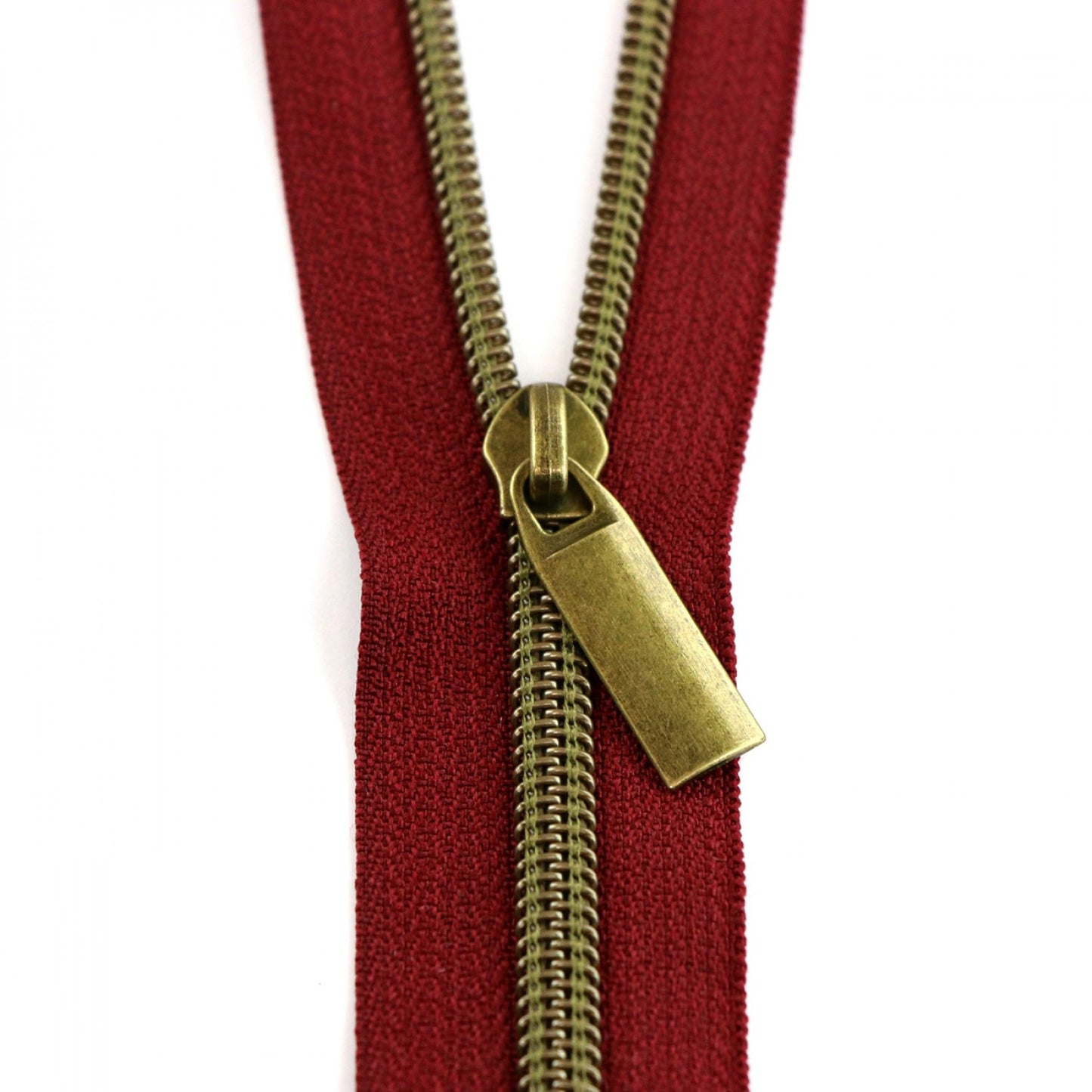 Nylon Coil Zippers: 3 Yards with 9 Pulls Burgundy #5 - Special Order - Multiple Colors