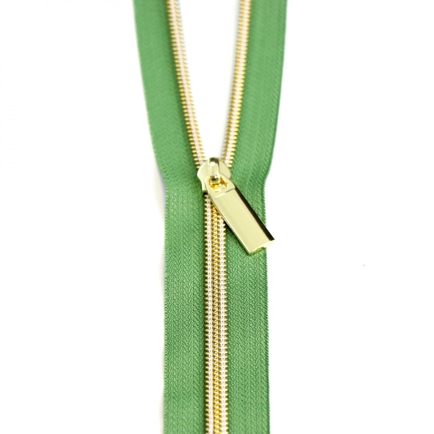 Nylon Coil Zippers: 3 Yards with 9 Pulls Green #5 - Special Order - Multiple Colors