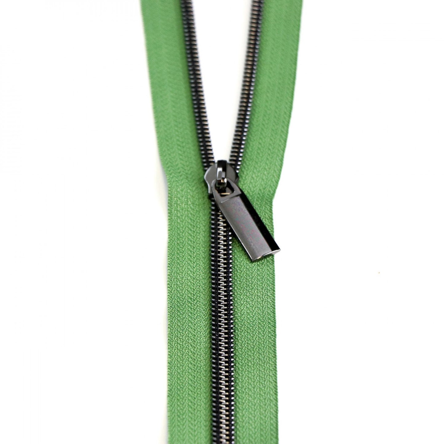 Nylon Coil Zippers: 3 Yards with 9 Pulls Green #5 - Special Order - Multiple Colors