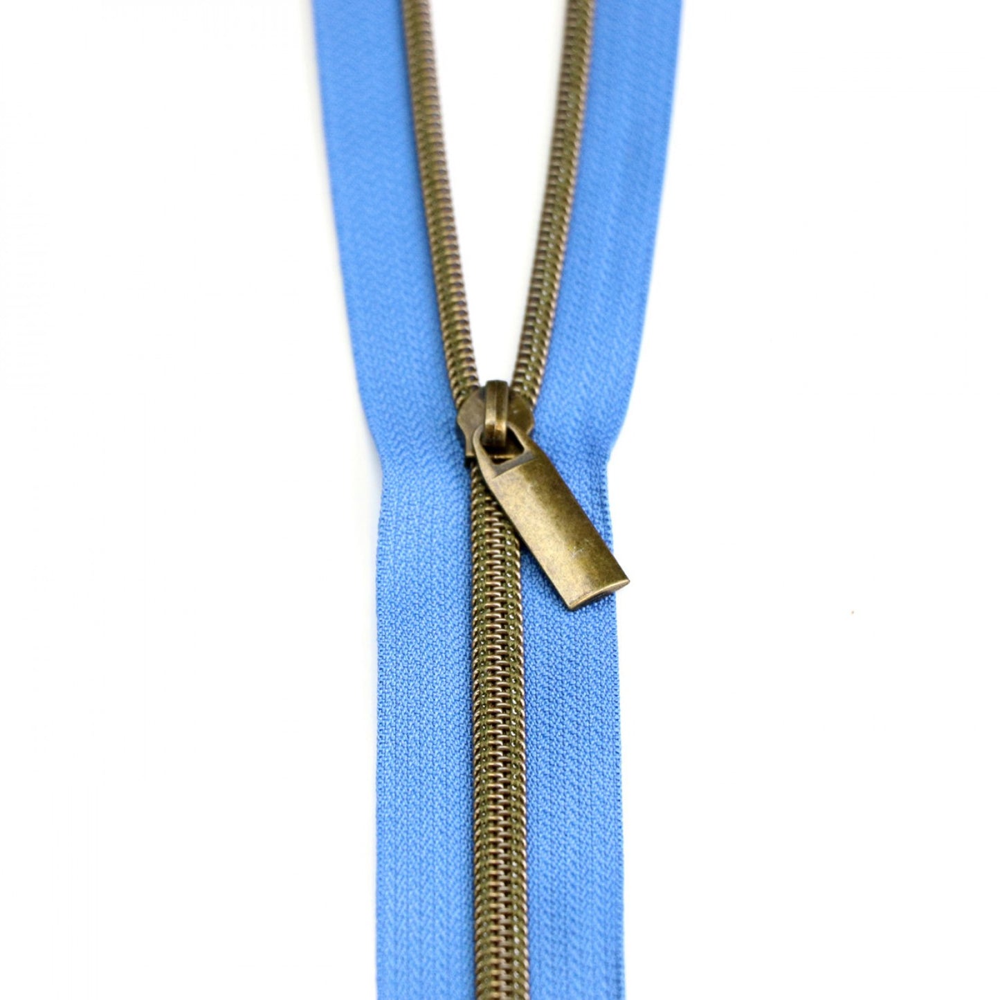 Nylon Coil Zippers: 3 Yards with 9 Pulls Blue Jean #5 - Special Order - Multiple Colors