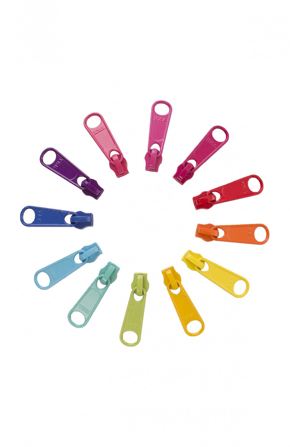 Zipper Pull Set - BRIGHTS - 12 #4.5 pulls # ZIPULL-BRT12 - Special Order