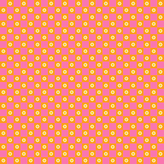 animal animal by Ruby Star Collaborative : Flower Check Orange RS5169 13