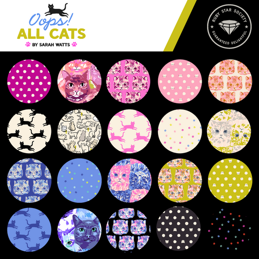 Oops All Cats by Sarah Watts : Mini Charm Pack