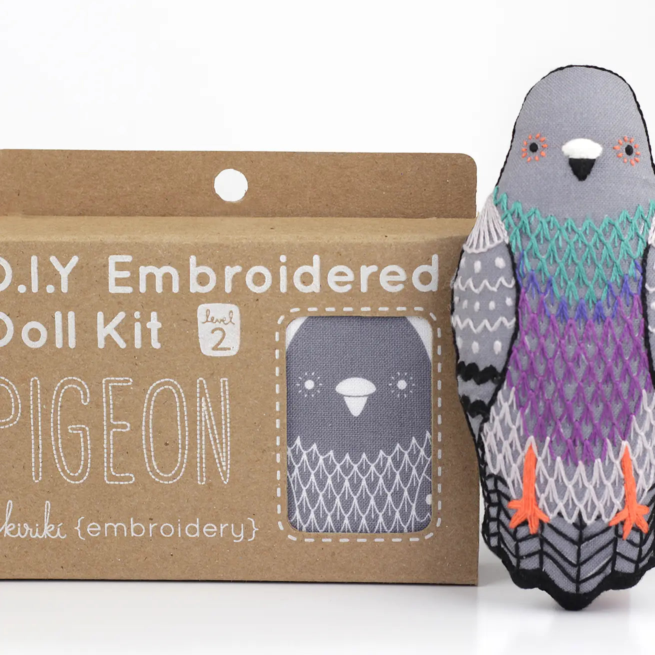 Pigeon Embroidery Doll Kit