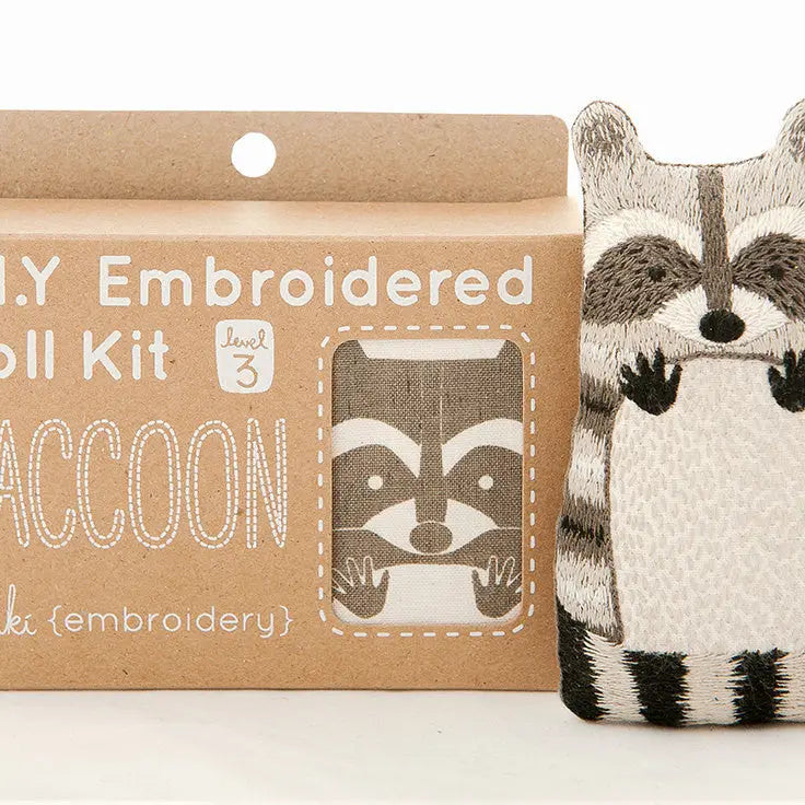 Raccoon Embroidery Doll Kit