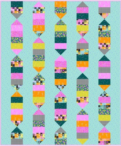 Candy Stripes Quilt Pattern by Meadow Mist Designs