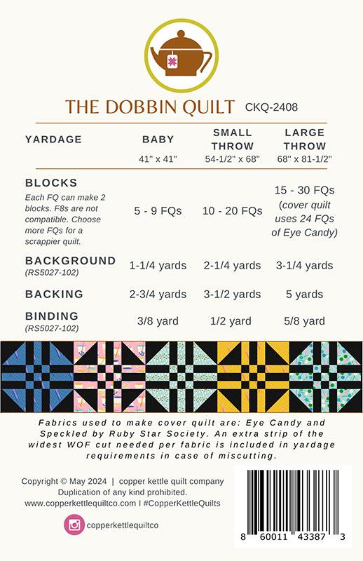 The Dobbin Quilt Pattern by Copper Kettle Quilt Co