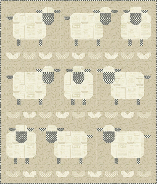 Farmstead by Stacy Iest Hsu - Here Little Sheep Quilt Kit (Estimated Arrival Nov. 2024)