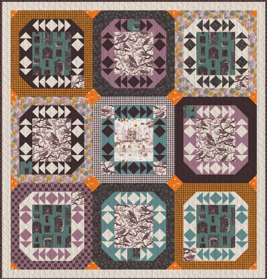 Ghostly & Haunted by AGF Studio - Fenestella Quilt Kit (Estimated Arrival - May 2025)