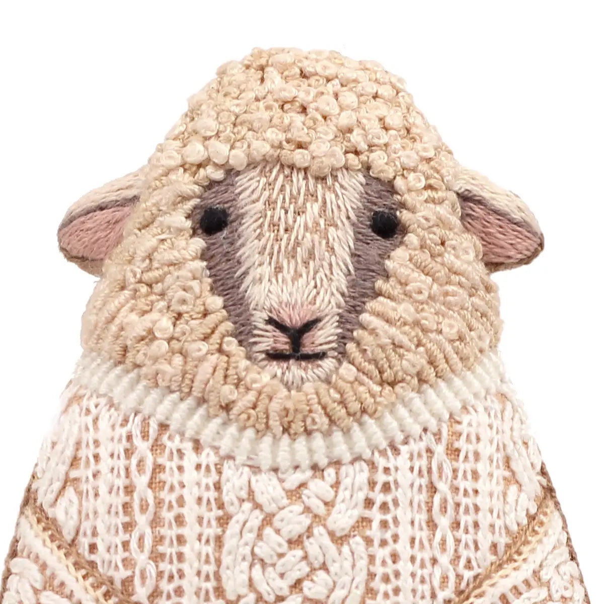 Sheep Embroidery Doll Kit
