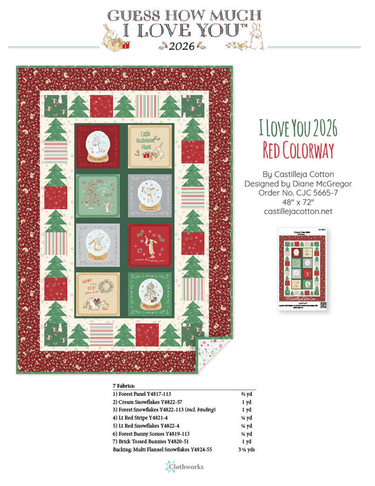 Guess How Much I Love You 2026 by Anita Jeram : I Love You 2026 Quilt Kit