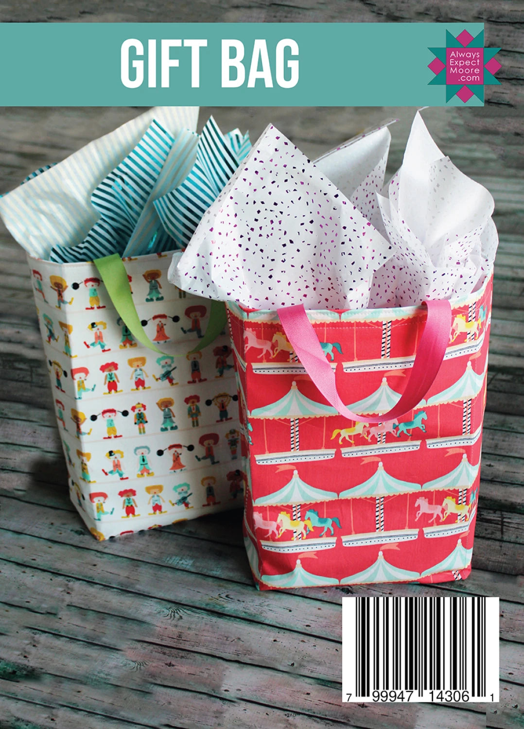 Gift Bag Postcard Pattern by Carolina Moore CM202118