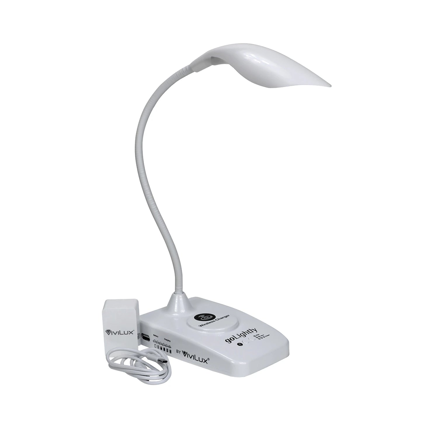 goLightly by ViviLux Task Lamp w Wireless Charger # VLDSKW51 - Special Order