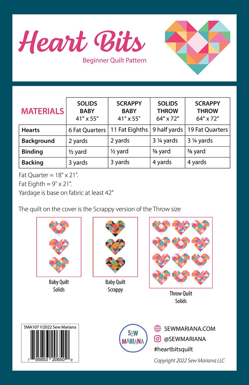 Heart Bits Quilt Pattern # SMA-107 - Special Order