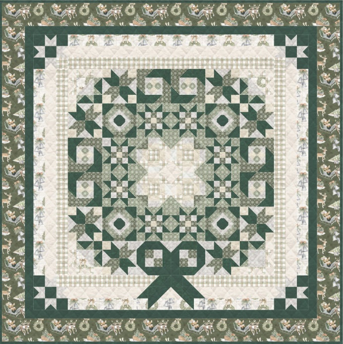 Home For the Holidays by Jennie Lamb : Make it Merry Digitally Printed Quilt Top