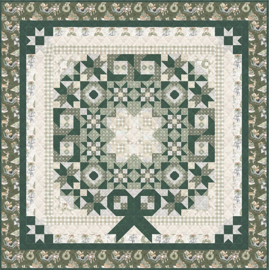 Home For the Holidays by Jennie Lamb : Make it Merry Digitally Printed Quilt Top
