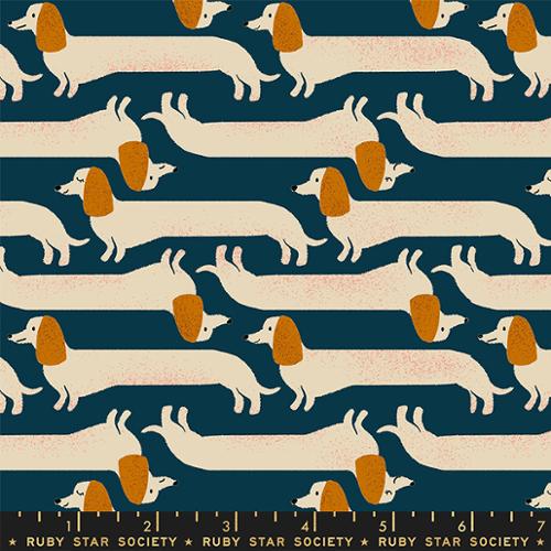 Précommande Dog Park par Sarah Watts : Long Dog Teal Navy RS2096 13