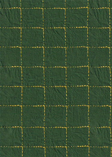 intervals Wovens by Ghazal Razavi : Large Check Green W91100-75 (Estimated Arrival February 2026)