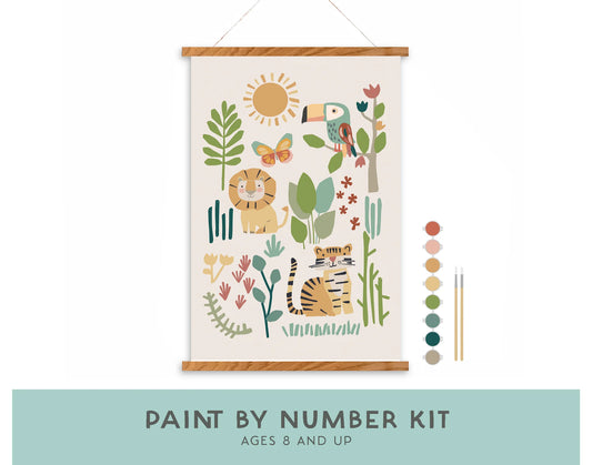 Jungle Adventure Art Paint By Number Kit