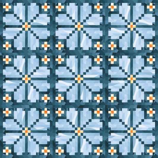 Echo by Emily Van Hoff : Knitted Blooms Quilt Kit