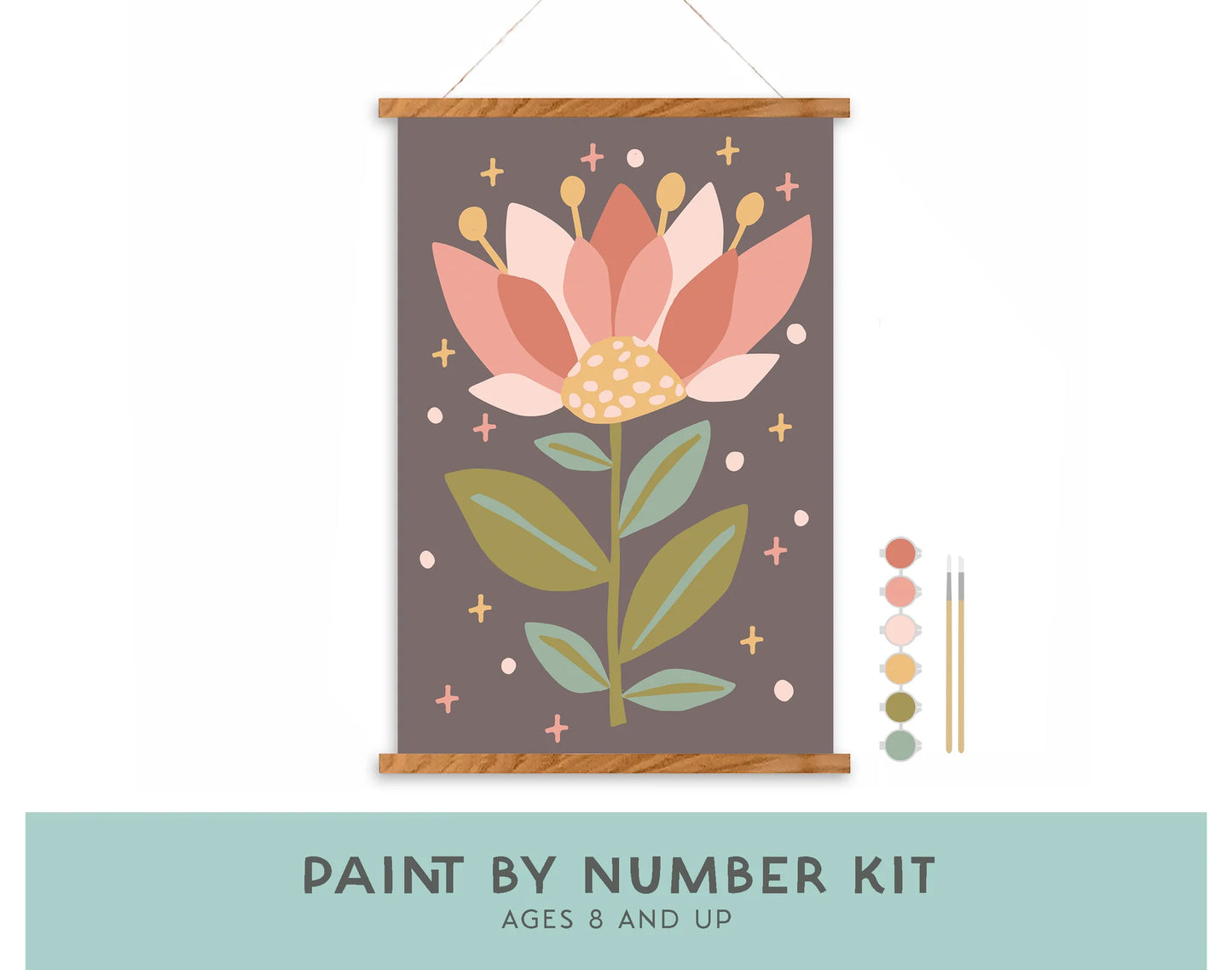 Mystic Flower Art Paint By Number Kit