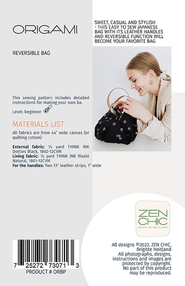 Origami Bag/Tote Pattern by Zen Chic