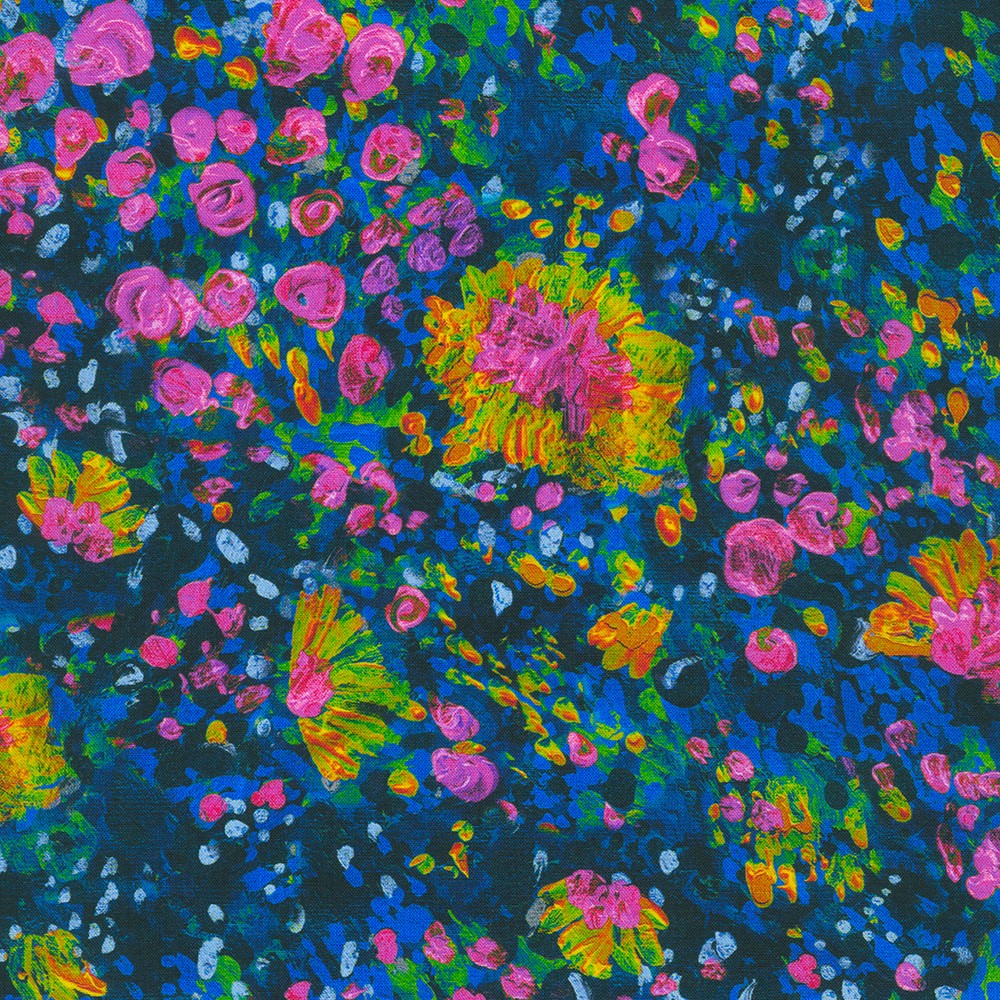 Painterly Petals Meadow by Studio RK- Fat Quarter Bundle
