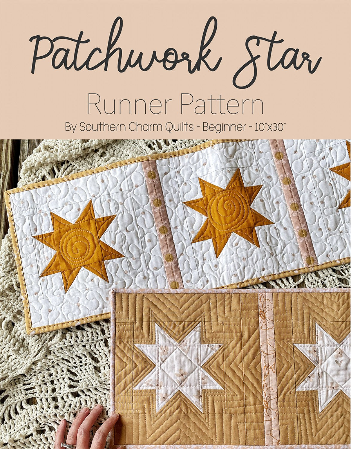 Patchwork Star Runner Pattern # SCQ-122 - Special Order