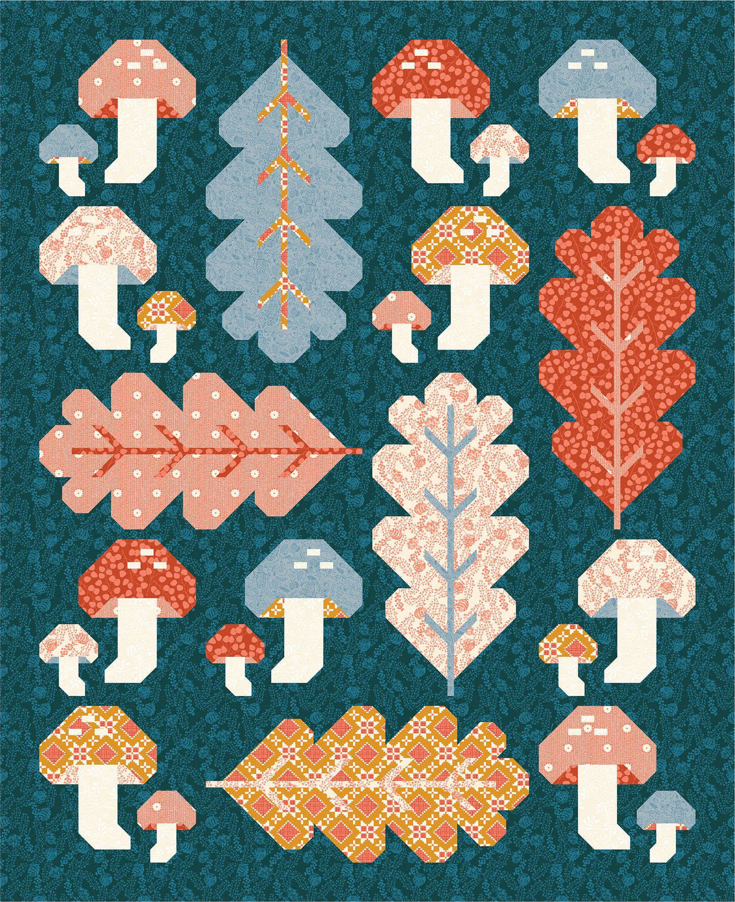 Kit de courtepointe de champignons forestiers : Winterglow par Ruby Star Society