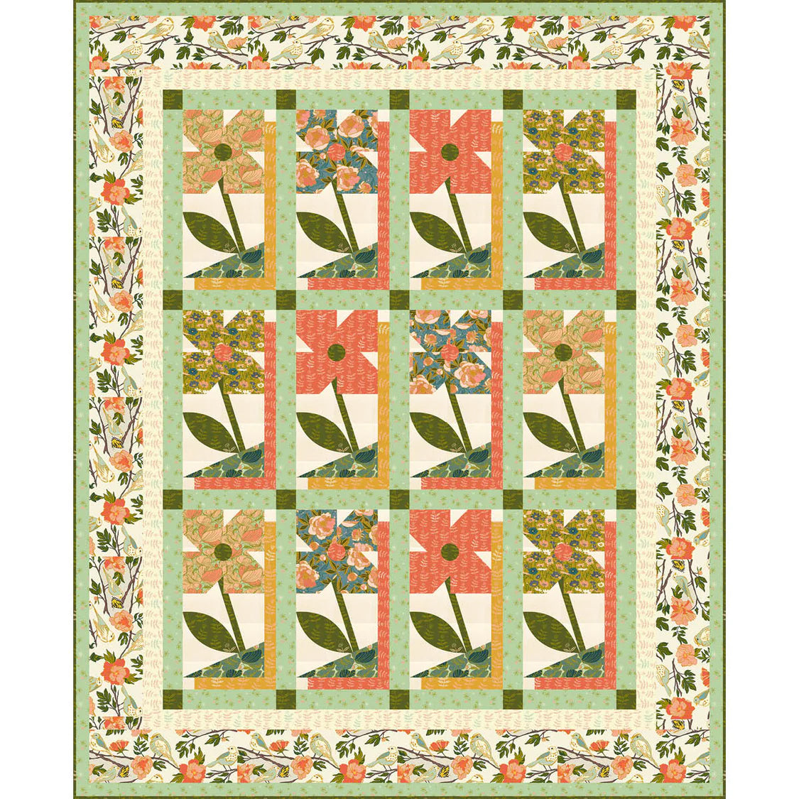 Lush Life by Jennifer Moore : Free PDF Peony Park Quilt Pattern