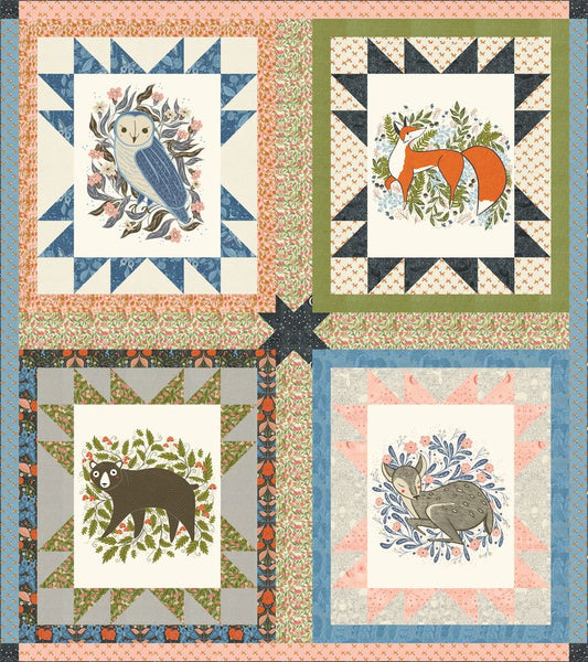 Woodland Wonder by Gingiber : Frolic in Florals Quilt Kit (Estimated Ship Date Oct. 2024)