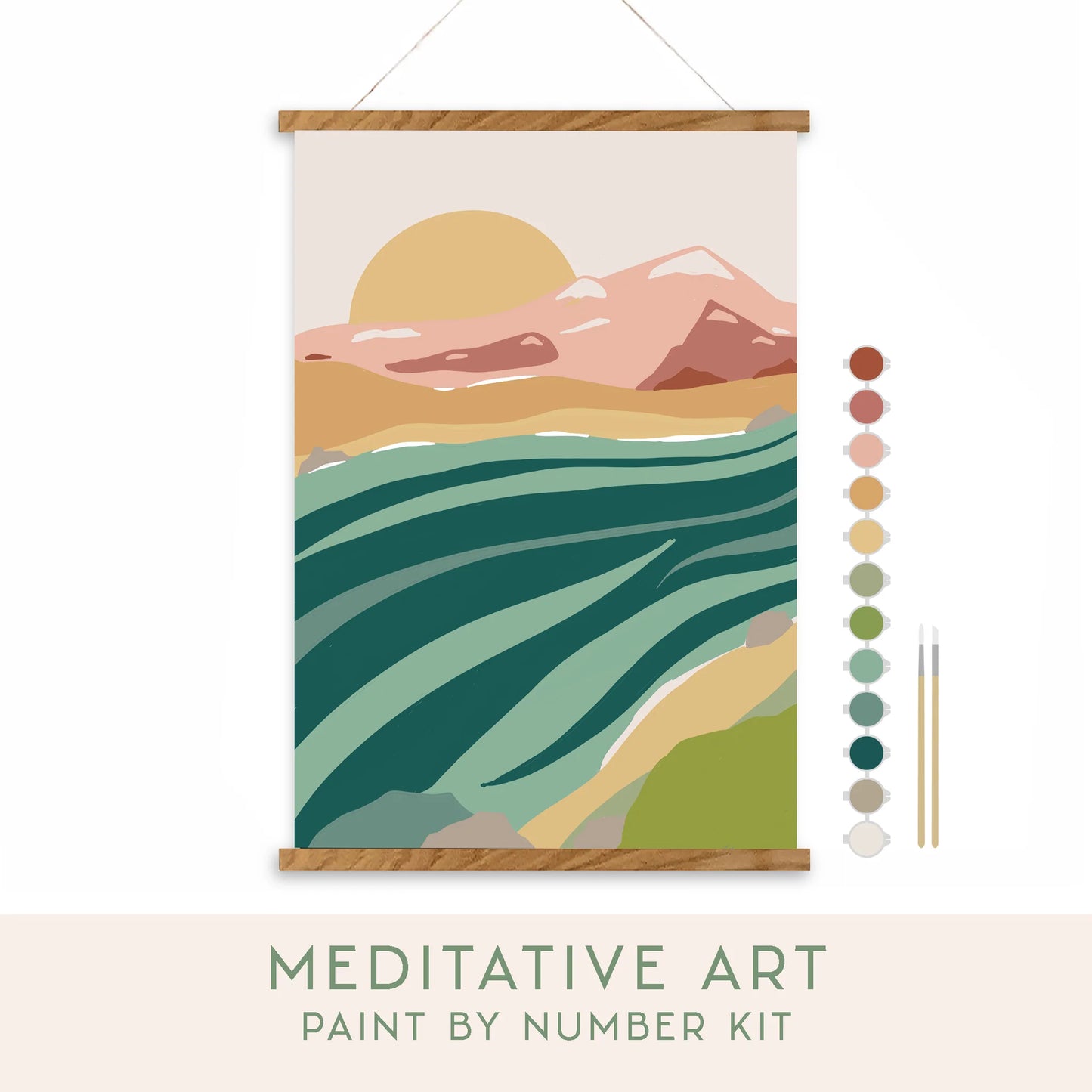 Riverwalk Meditative Art Paint By Number Kit