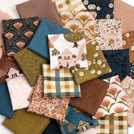 Blended Together Quilt Kit featuring Quaint Cottage by Gingiber
